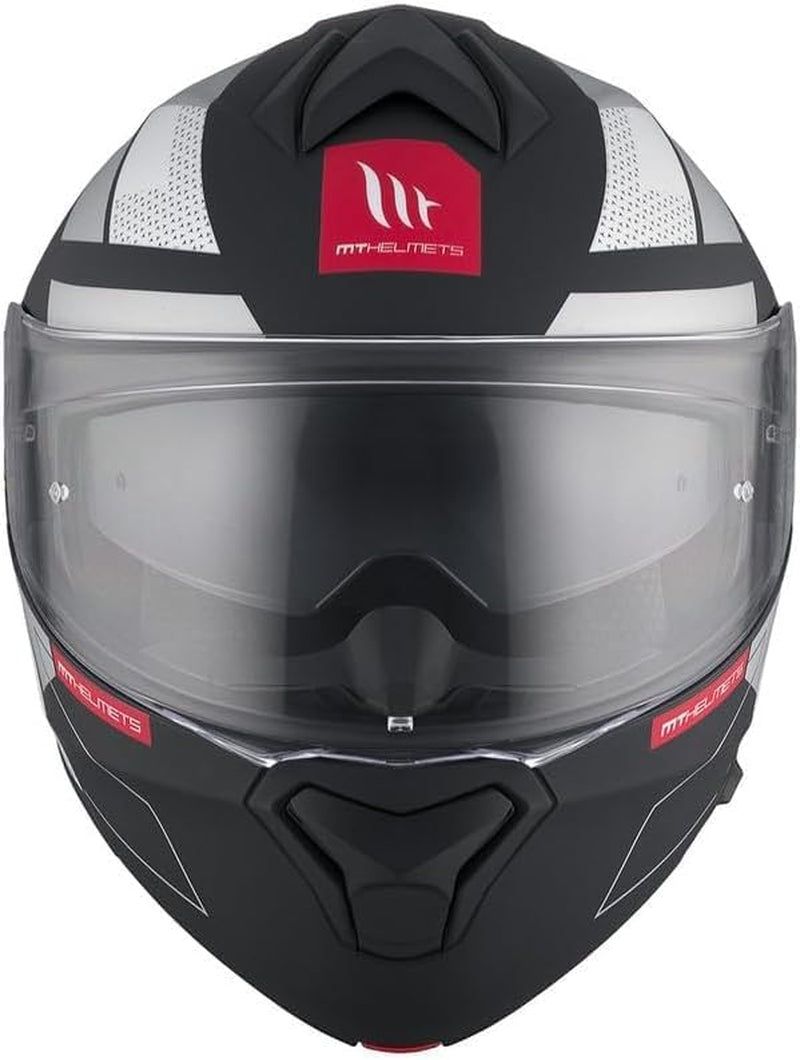 MT Helmet Casco Abatible Genesis Talla XL (61/62) Modelo Talo Negro Mate Y Fluor Con Homologacion 22.06